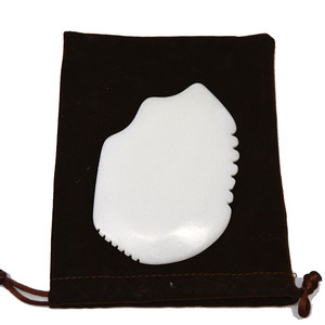 Manual Massage Scrapping Tool Natural <strong>White</strong> <strong>Jade</strong> <strong>Gua</strong> <strong>Sha</strong> Health Healing Care Massage Stone Bian Stone Guasha - Product Image 3