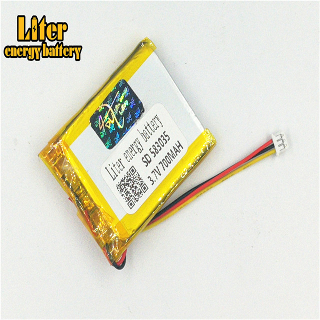 Prise 1.25-3 P 3.7 V 583035 700 mah Haute qualité batterie rechargeable au lithium-polymère