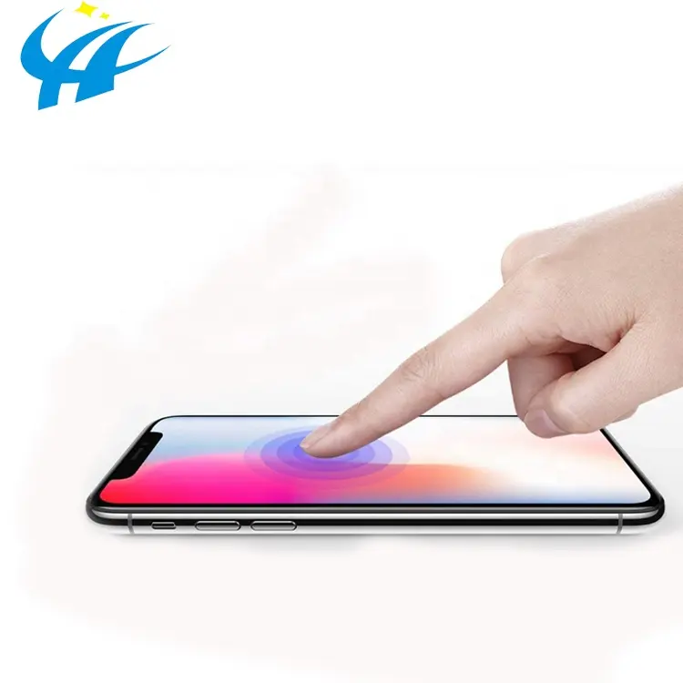 haichengxing 2019 new product 5d 9h film for iphone xs xr full glue 0.33mm 2.5d asahi glass anti water 9h for iphone x xs max