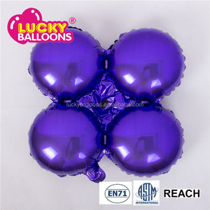 Alta calidad 18 pulgadas ronda cuatro esferas de navidad arco decoración de globos de helio de aluminio - Product Image 5