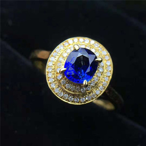 Usine Vente Directe Prix 2.92 K Saphir Bague En Pierre De L'arabie Saoudite 18 K de Bijoux de Dames - Product Image 4