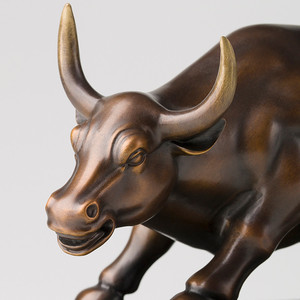 Decorazione Della casa Coperta Statue di Bronzo Art Animale Piccola Miniatura <span class=keywords><strong>Bull</strong></span> Scultura - Product Image 3