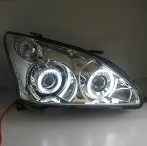 DLAND RX RX330 350 RX300 ANGEL EYE COMPLETE HEADLIGHT、BI-XENONプロジェクター付き、LEXUS用