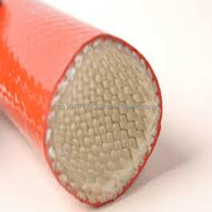 Manchon en fibre de verre résistant au feu en caoutchouc silicone rouge pour tuyau hydraulique - Haute température jusqu'à 550°C - Vente directe usine - Product Image 6