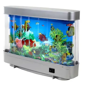 Découverte 3D Enfants Marine Lampe Rotative Océan Aquarium Image Mouvement Lampe Veilleuse Fantaisie Tropicale