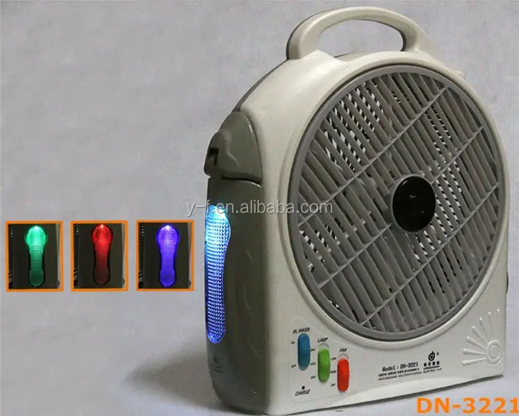 Yaz en çok satan modern led şarj edilebilir ayakta fan elektrikli ışıkları ile