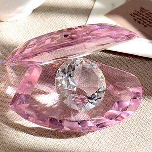 Personalizzato Bella di Cristallo Artigianato di Nozze <span class=keywords><strong>Souvenir</strong></span> Favori di Cristallo Colorato Cozze Con Il Diamante - Product Image 2