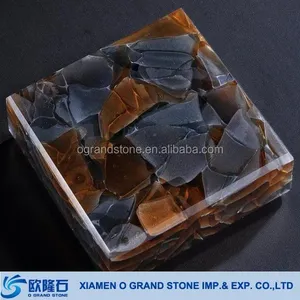 Mixed color Decorative Artificial Jade Glass Stone