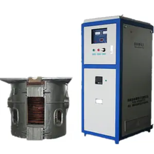 100kg tilting rotary induction heating furnace for metal smelting