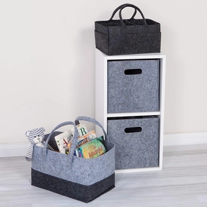 Trending 2025 Wholesale Cheap Soft Durable Dirty Cloth Kids <strong>Shelf</strong> Felt Foldable Toy Storage Collapsible <strong>Laundry</strong> <strong>Basket</strong>