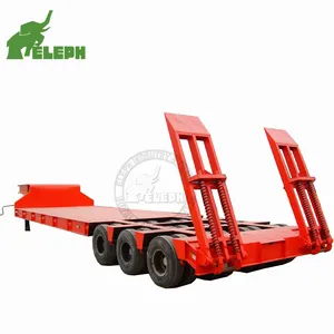 4 líneas 8 ejes generador grúa excavadora transporte ejes camión Lowboy Semi remolque