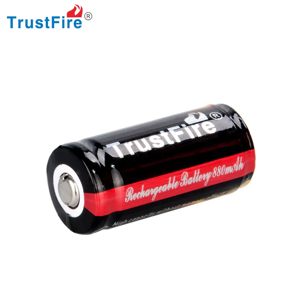 Batteries Rechargeable TrustFire CR123A Rechargeable Lithium 3.7V 5C 880mAh RCR123A 16340 Battery for Camera