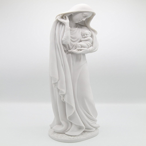 Escultura de la Virgen María, Madre con Jesús, niño, estatua católica, figura religiosa italiana - Product Image 2