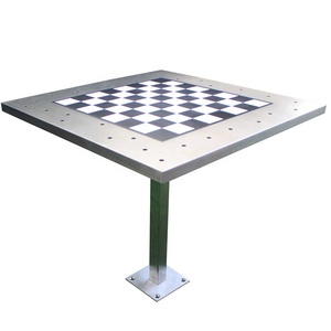2020 NEW 304 Stainless Steel Outdoor Stainless Steel <strong>Chess</strong> <strong>Table</strong> and <strong>Chairs</strong> - Product Image 1