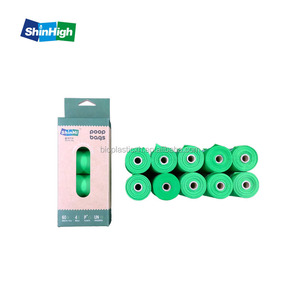 Professional manufacturer 100% compostable plastic doggy dispenser poop bag