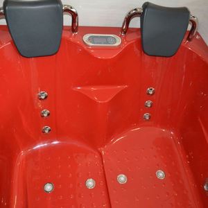 Bañera de hidromasaje con reposacabezas, asiento de baño de acrílico rojo, foshan - Product Image 3