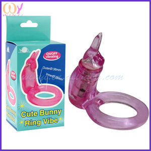 Rosa Purp silicona suave de la mariposa hombres adultos anillo vibrante del martillo con fotos - Product Image 1