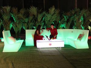 Divano <span class=keywords><strong>da</strong></span> <span class=keywords><strong>Giardino</strong></span> <span class=keywords><strong>in</strong></span> <span class=keywords><strong>Plastica</strong></span> LED Impermeabile per Esterni Set di Divani Componibili <span class=keywords><strong>da</strong></span> <span class=keywords><strong>Giardino</strong></span> con Illuminazione LED - Product Image 6