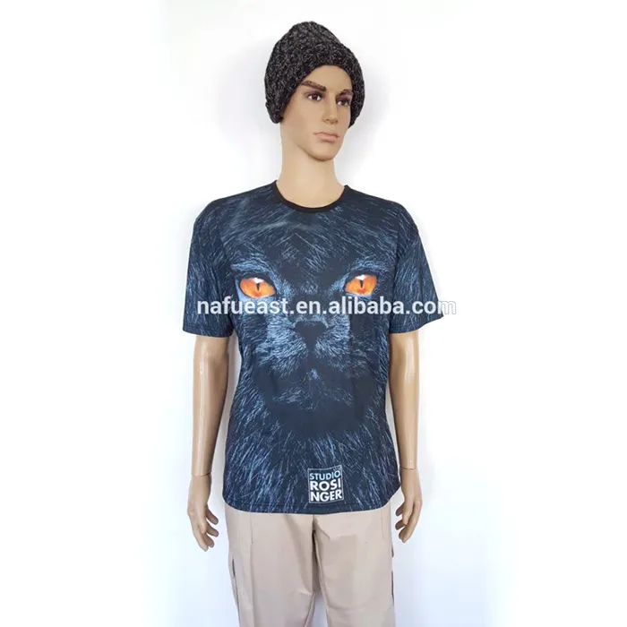 Full Print Big Size Men T-shirt Sublimation Printing 100% Polyester Tee Shirt Summer for Male Adults