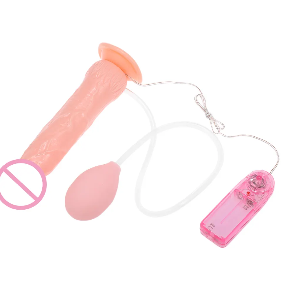 Silicone Unisex Real Dildo Vibrator Vagina Anal Massage Stimulator With Suction Cup Penis Ejaculation Squirt For Women Men