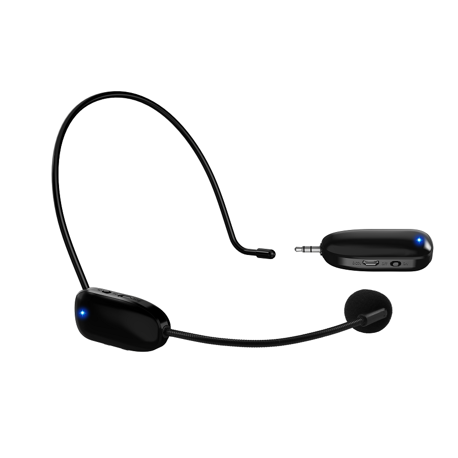 Mini microfone sem fio para professores, portátil, 2.4g, conjunto de fone de ouvido, condensador, para professores, ensino, fitness, yoga, treinador
