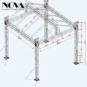 DJ 부스 강철 지붕 트러스 디자인