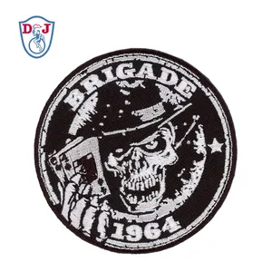 Custom Patch Iron On parches bordado Embroidery Skull Biker Patches for clothes accessories