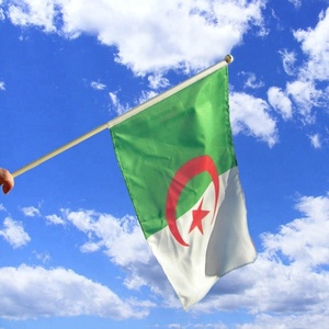 Drapeau algérien promotionnel personnalisé agitant la main symbole national pour l'utilisation de l'événement - Product Image 3
