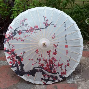 批发中国手工制作 70厘米竹肋遮阳伞遮阳伞油纸直伞