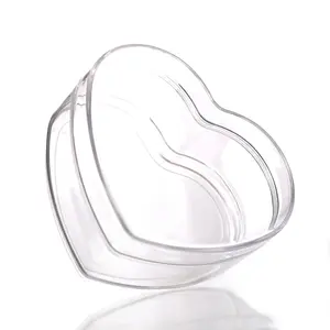 2022 candy decoration party favor heart shape clear small plastic containers for gifting