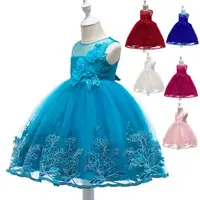 Moda lindo niños ropa niñas fiesta princesa niños vestido últimos diseños de noche de boda vestidos de encaje de bajo precio