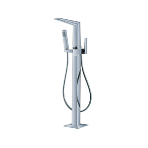 <span class=keywords><strong>Robinet</strong></span> de <span class=keywords><strong>baignoire</strong></span> carré, autoportant, noir mat, monté au sol - Product Image 1