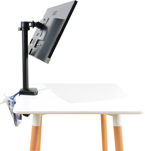 Dudukan meja Monitor tunggal ekstra tinggi dapat disesuaikan dengan klem <span class=keywords><strong>C</strong></span>/dasar dudukan Grommet untuk layar komputer 17-27 inci baru - Product Image 2