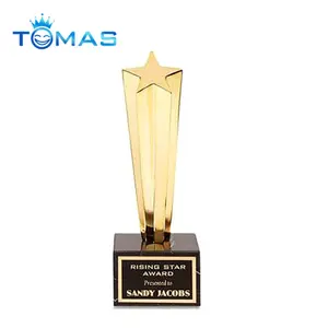 Novelty design rising star metal custom award trophy