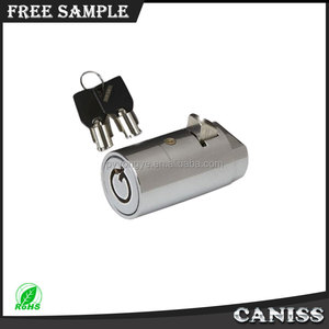 Seguridad 7 pasadores de seguridad de aleación de Zinc <span class=keywords><strong>mango</strong></span> tubular cerraduras y llaves para máquinas expendedoras - Product Image 1