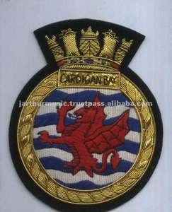 Insignes de blazer de broderie de fil d'or de lingots faits à la main personnalisés avec des logos 3D de haute qualité - Product Image 2