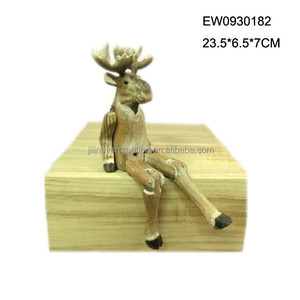Gỗ Trang Trí Moose Animal Kệ Sitter Thủ Công Mỹ Nghệ - Product Image 3