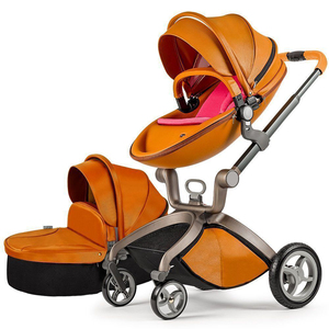 Paesaggio di alta moda di cuoio DELL'UNITÀ di elaborazione del bambino stroler spinta sedia a forma di uovo carrozzina per bambini trolley bambino carrello - Product Image 5