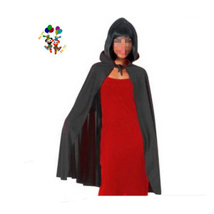Robe fantaisie gothique pour adulte, <span class=keywords><strong>Cape</strong></span> à capuche, couleur noire, <span class=keywords><strong>Halloween</strong></span>, HPC-0531 - Product Image 1