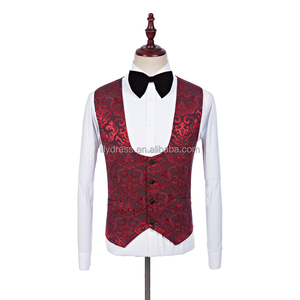 Abito da sposa da <span class=keywords><strong>uomo</strong></span> smoking <span class=keywords><strong>rosso</strong></span> da sposo costumi di scena per cantante abito maschile su misura con pantaloni miglior <span class=keywords><strong>uomo</strong></span> Blazer (giacca + pantaloni + gilet) - Product Image 3