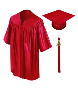 Aangepaste Zwart Rood Kleuterschool Graduation Apparel/bachelor Toga