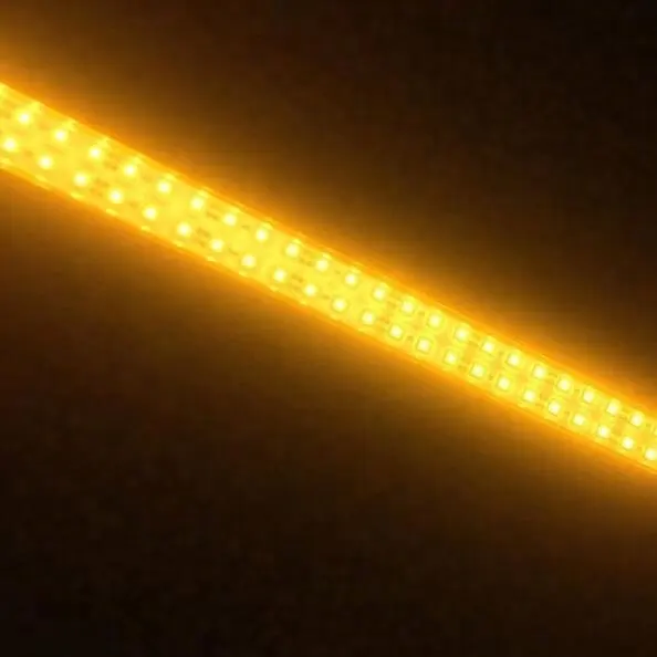 1meter DC 12V Outdoor Waterproof 5054 SMD LED light bar rigid strip with flat aluminum slot line 32W yellow