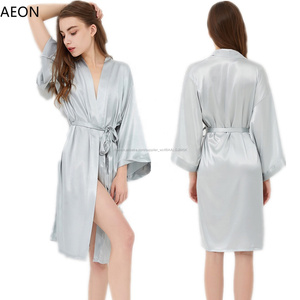 Chinois Satin Kimono Robe De Mariée Soie Douche Robe Pour la Mariée et De Demoiselle D'honneur De Noce - Product Image 4