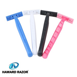 D211L Plastic Handvat Gezicht Haar Remover Wegwerp Scheermes <span class=keywords><strong>2</strong></span> Blade Scheren Stok - Product Image 5