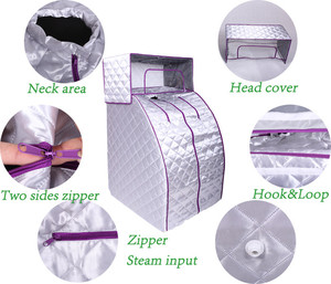 2L <strong>Portable</strong> <strong>Home</strong> <strong>Steam</strong> <strong>Sauna</strong> <strong>Room</strong> <strong>Slimming</strong> Full Body Detox Therapy Spa <strong>Sauna</strong>