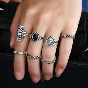Vintage 5 teile/satz Natur Stein Knöchel Midi <span class=keywords><strong>Mid</strong></span> Finger Ringe Frauen