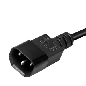 VDE Power Cord European sockets IEC connectors C14 VDE cable H05VV-F 3G0.75/1.0/1.5mm2 ROHS,REACH compliant