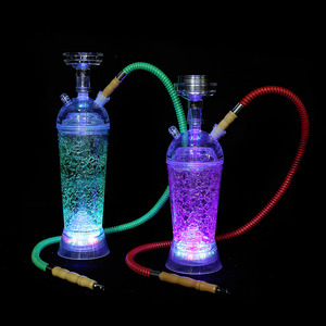 Nhà Máy Giá Rẻ Giá Bán Buôn Xách Tay Led Hookah Cốc Nhựa - Product Image 1