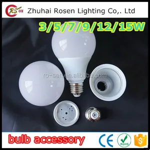China Express 3w 5w 7w 9w 12w 15w E27 B22 LED-Lampe Licht zubehör SKD Teile Kunststoff Aluminium gehäuse Treiber Leiterplatte