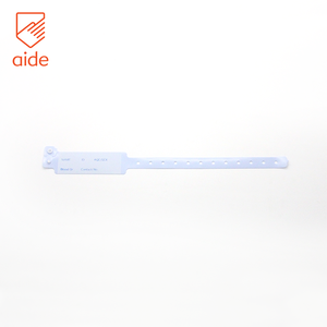 Pulsera de plástico blando PVC de uso único para pacientes